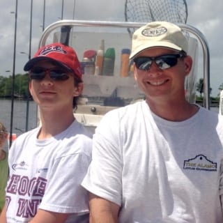 Two guys ready for a day of fishing